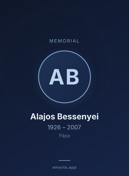 Memorial portrait of Alajos Bessenyei