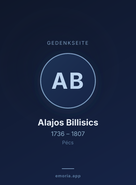 Gedenkportrait von Alajos Billisics