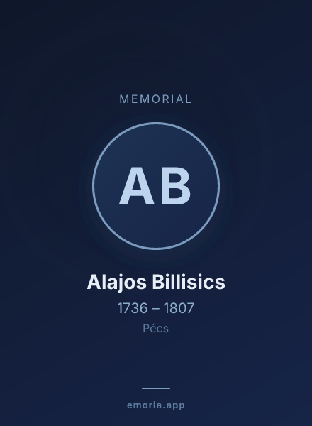Memorial portrait of Alajos Billisics