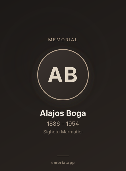 Memorial portrait of Alajos Boga