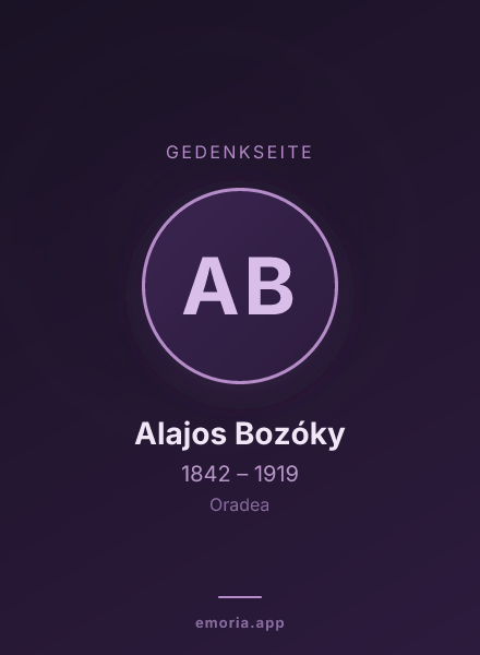 Gedenkportrait von Alajos Bozóky