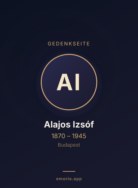 Gedenkportrait von Alajos Izsóf