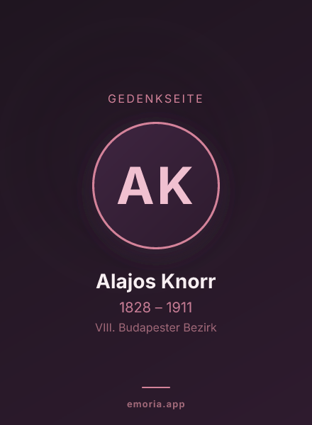 Gedenkportrait von Alajos Knorr