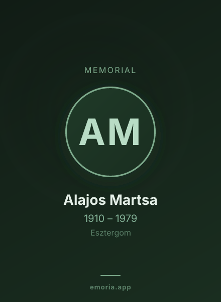 Memorial portrait of Alajos Martsa