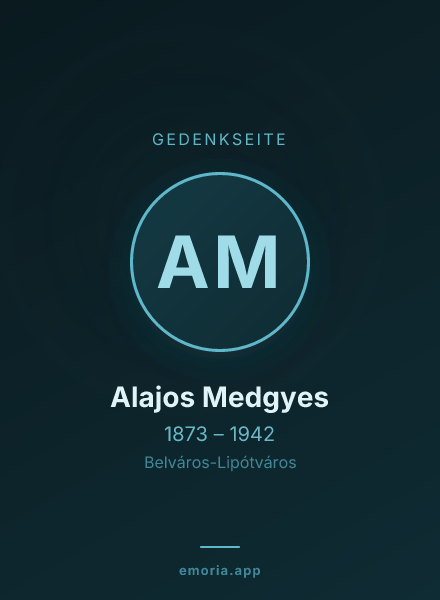 Gedenkportrait von Alajos Medgyes