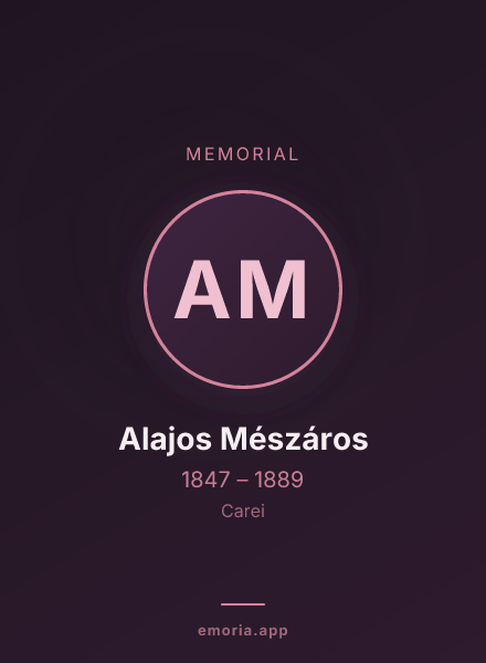 Memorial portrait of Alajos Mészáros