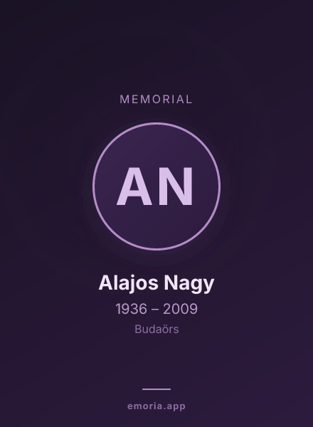 Memorial portrait of Alajos Nagy