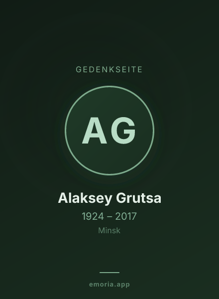 Gedenkportrait von Alaksey Grutsa
