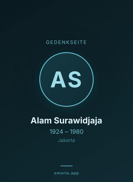 Gedenkportrait von Alam Surawidjaja