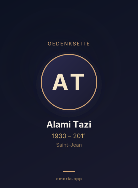 Gedenkportrait von Alami Tazi