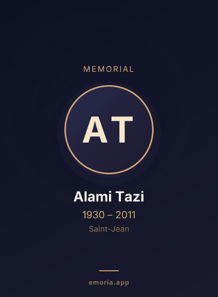 Memorial portrait of Alami Tazi