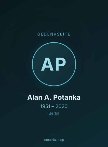 Gedenkportrait von Alan A. Potanka