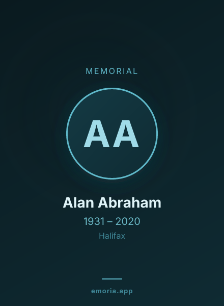 Memorial portrait of Alan Abraham