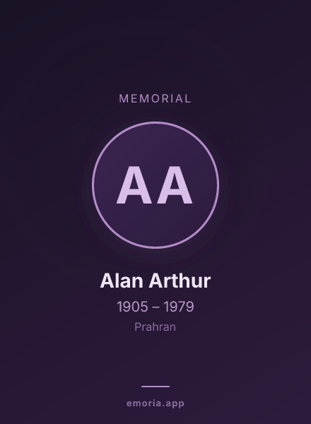Memorial portrait of Alan Arthur