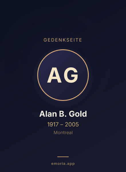 Gedenkportrait von Alan B. Gold