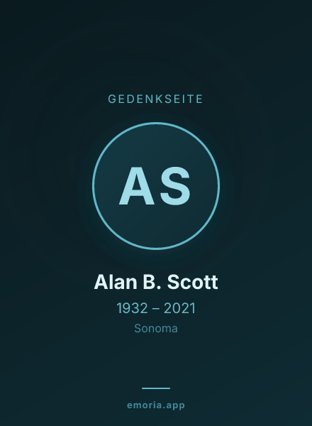 Gedenkportrait von Alan B. Scott