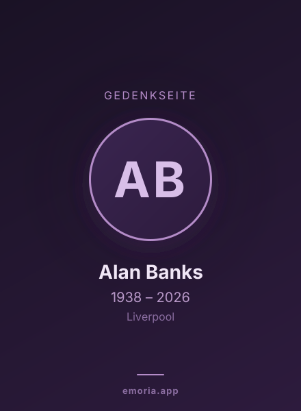 Gedenkportrait von Alan Banks