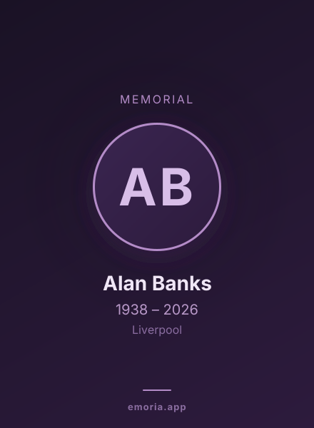 Memorial portrait of Alan Banks