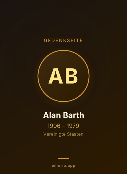 Gedenkportrait von Alan Barth