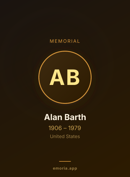 Memorial portrait of Alan Barth
