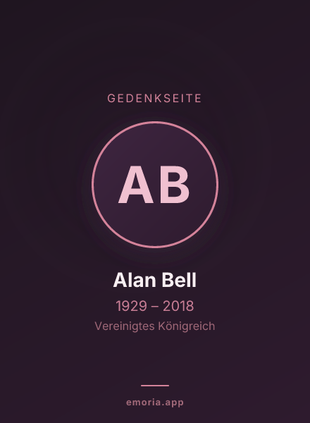 Gedenkportrait von Alan Bell