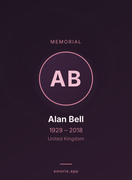 Memorial portrait of Alan Bell