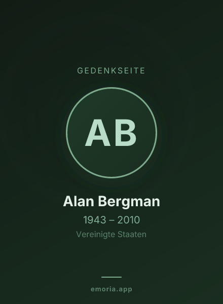 Gedenkportrait von Alan Bergman