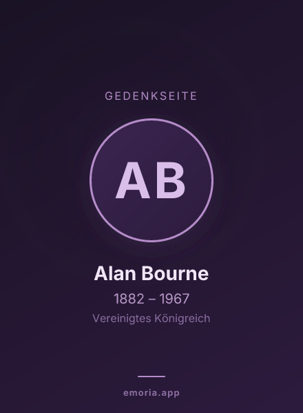 Gedenkportrait von Alan Bourne