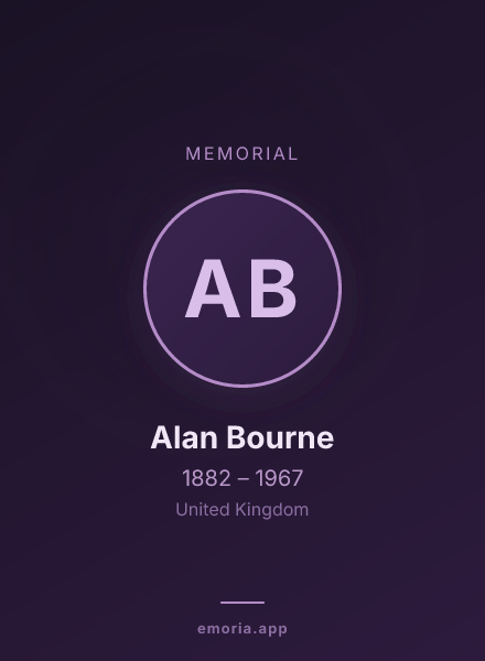 Memorial portrait of Alan Bourne