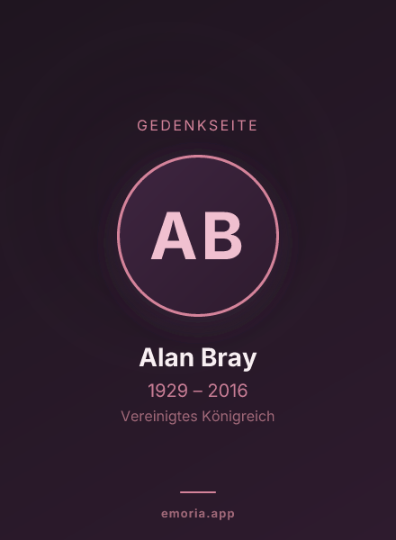 Gedenkportrait von Alan Bray