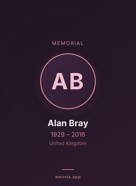Memorial portrait of Alan Bray