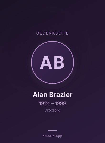 Gedenkportrait von Alan Brazier