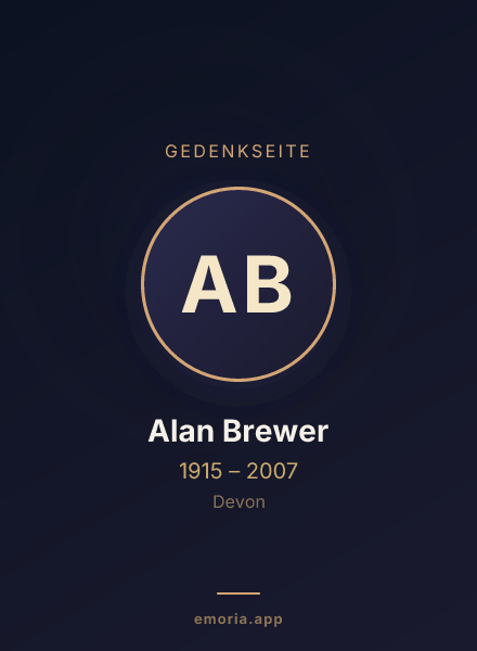 Gedenkportrait von Alan Brewer