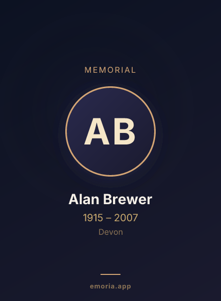 Memorial portrait of Alan Brewer