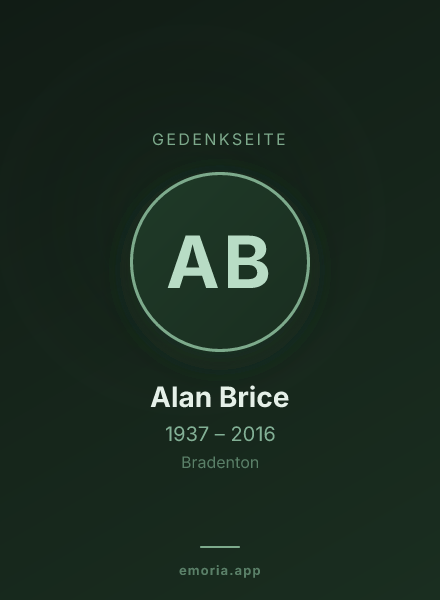 Gedenkportrait von Alan Brice