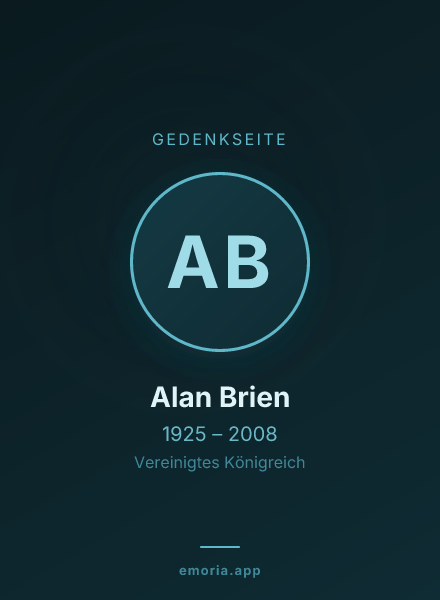 Gedenkportrait von Alan Brien