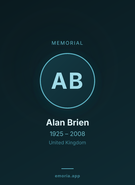Memorial portrait of Alan Brien