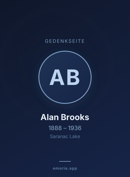 Gedenkportrait von Alan Brooks