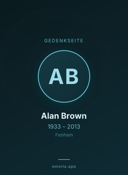 Gedenkportrait von Alan Brown
