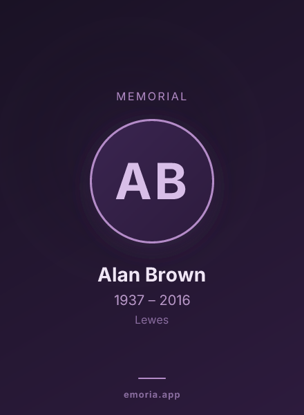 Memorial portrait of Alan Brown