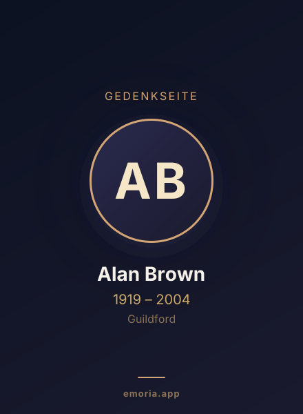 Gedenkportrait von Alan Brown