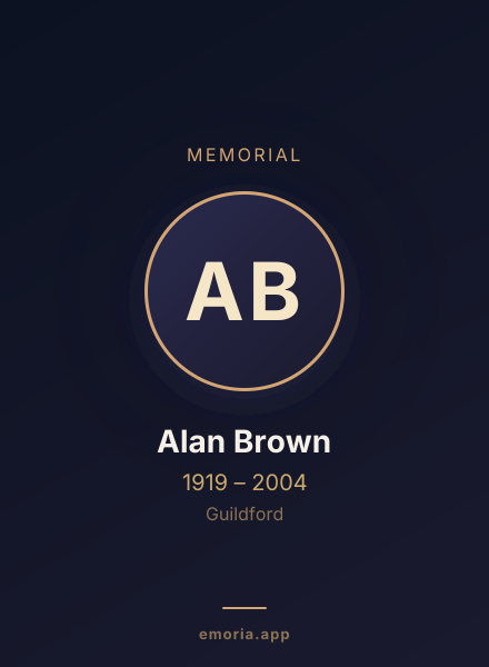 Memorial portrait of Alan Brown
