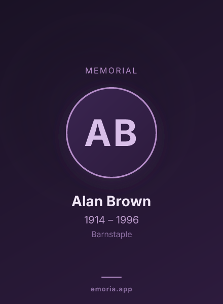 Memorial portrait of Alan Brown