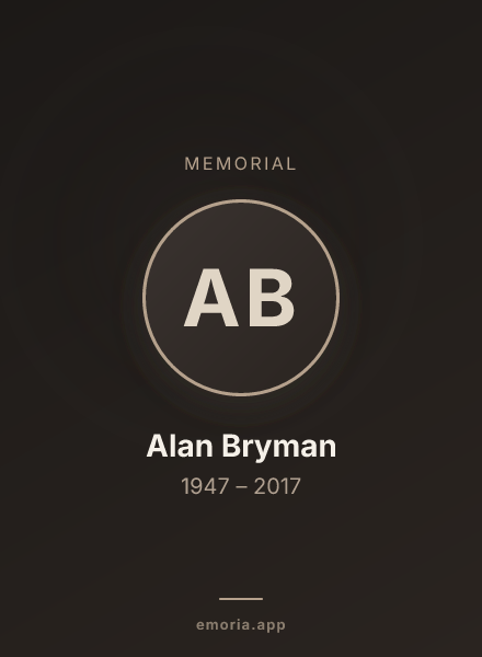Memorial portrait of Alan Bryman