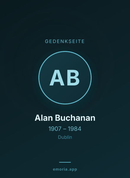 Gedenkportrait von Alan Buchanan