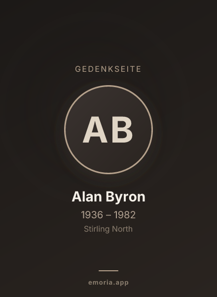 Gedenkportrait von Alan Byron