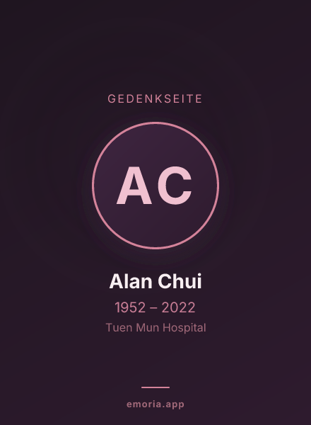 Gedenkportrait von Alan Chui