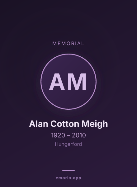 Memorial portrait of Alan Cotton Meigh