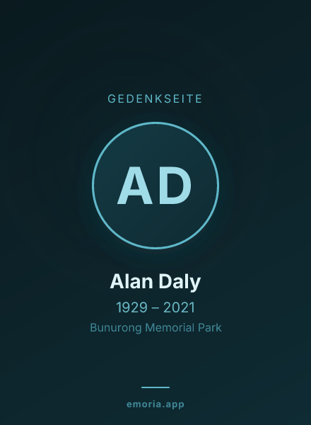 Gedenkportrait von Alan Daly