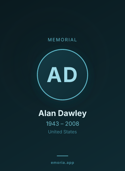 Memorial portrait of Alan Dawley